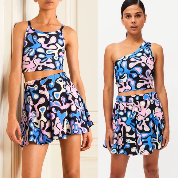 Year Of Ours Splash Psychedelic Colorful Tennis Skirt - Picture 1 of 15